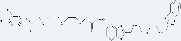 Acetic acid,2,2'-[oxybis(2,1-ethanediyloxy)]bis- is used to produce 1,9-Bis(benzimidazol-2-yl)-2,5,8-trioxanonane.